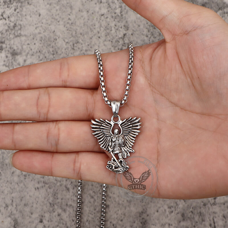 Archangel Saint Michael Stainless Steel Pendant