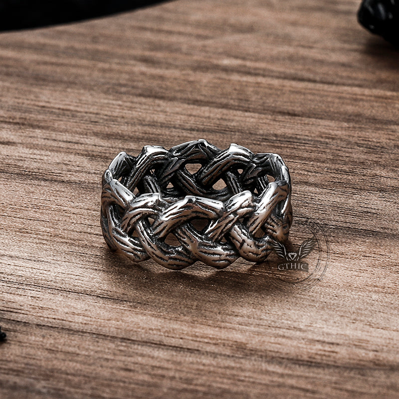 Braided Celtic Knot Stainless Steel Ring