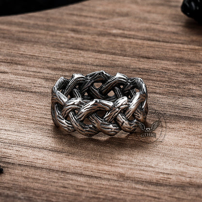 Braided Celtic Knot Stainless Steel Ring