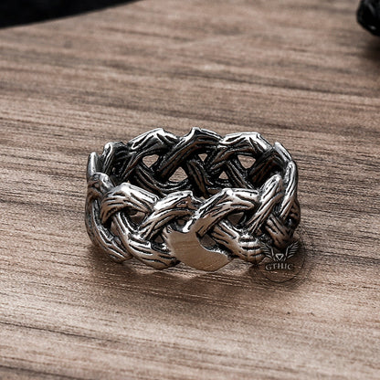 Braided Celtic Knot Stainless Steel Ring