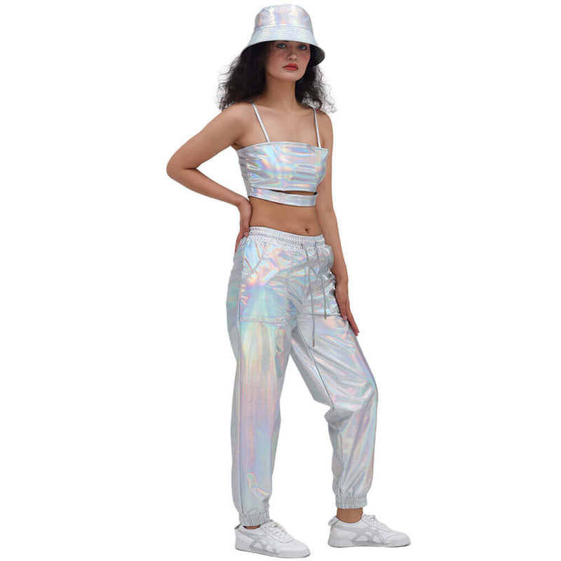 British Patent Leather Small Brim Bucket Hat