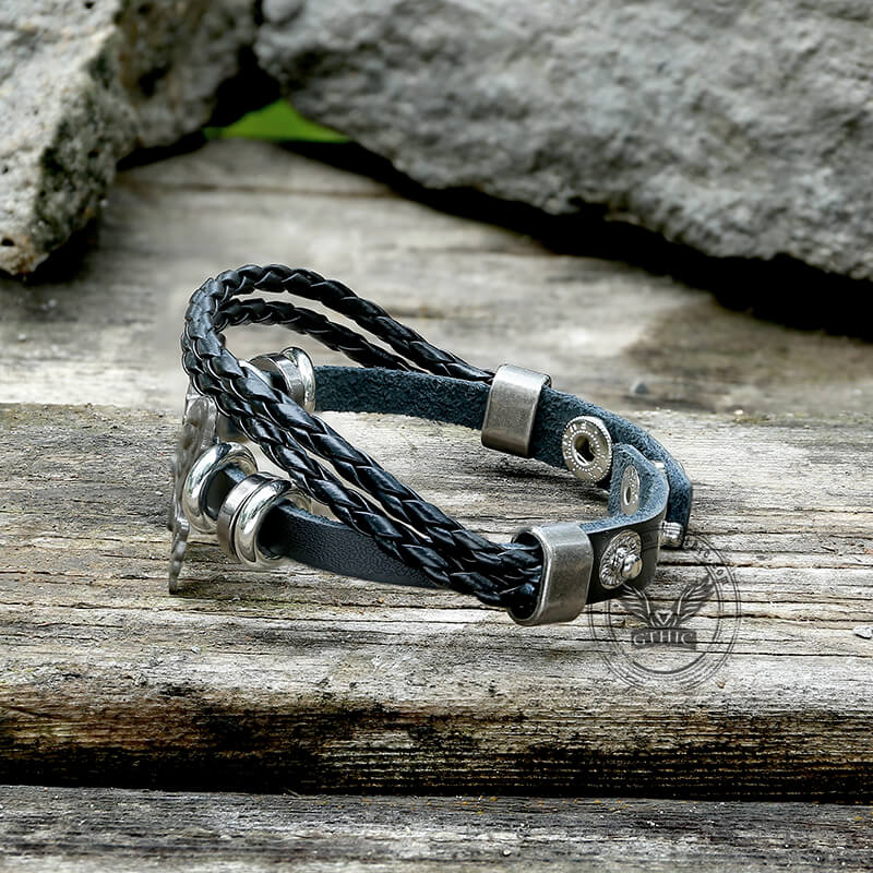 Butterfly Alloy Leather Bracelet