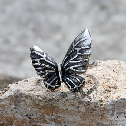 Butterfly Stainless Steel Animal Ring