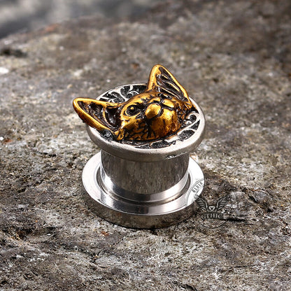 Cat Head Stainless Steel Ear Gauges