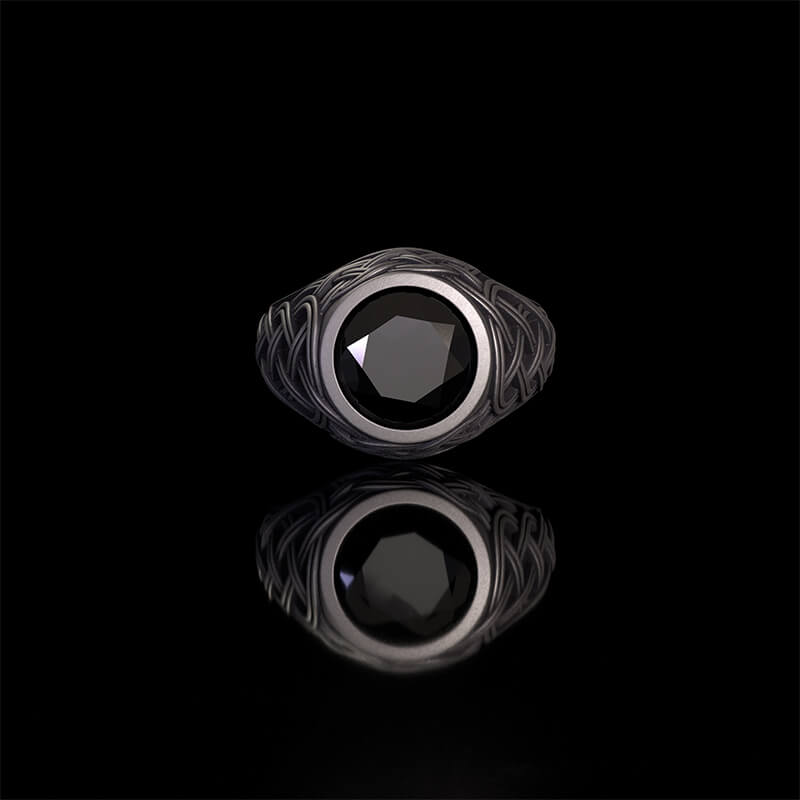 Celtic Knot Gemstone Sterling Silver Ring