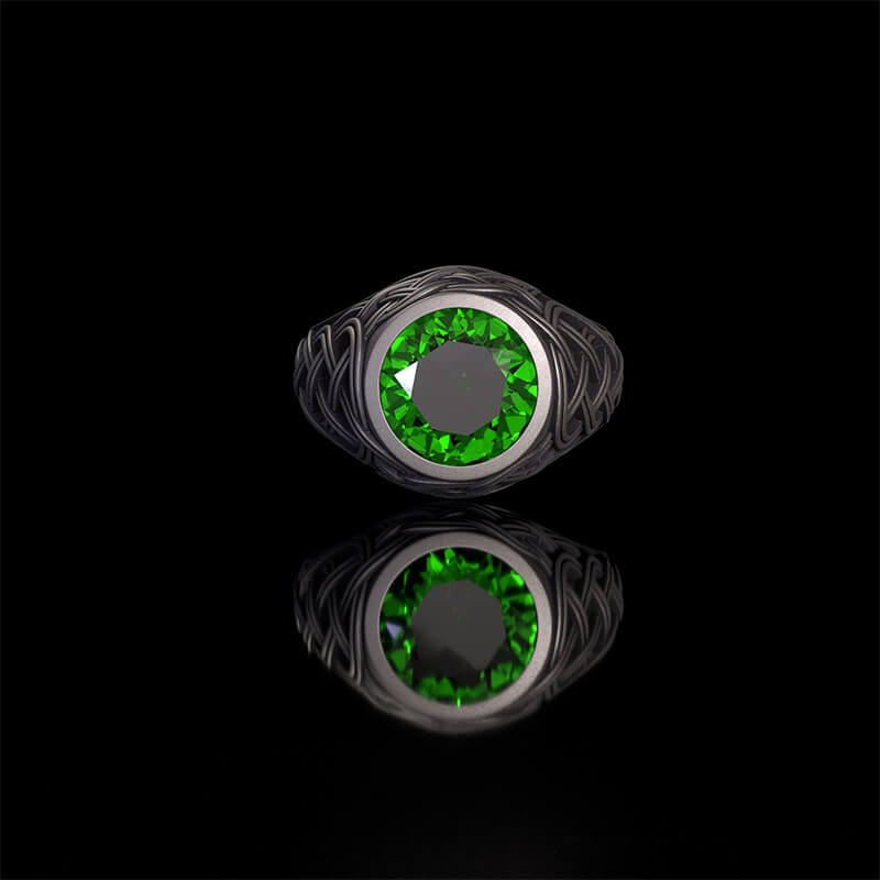Celtic Knot Gemstone Sterling Silver Ring