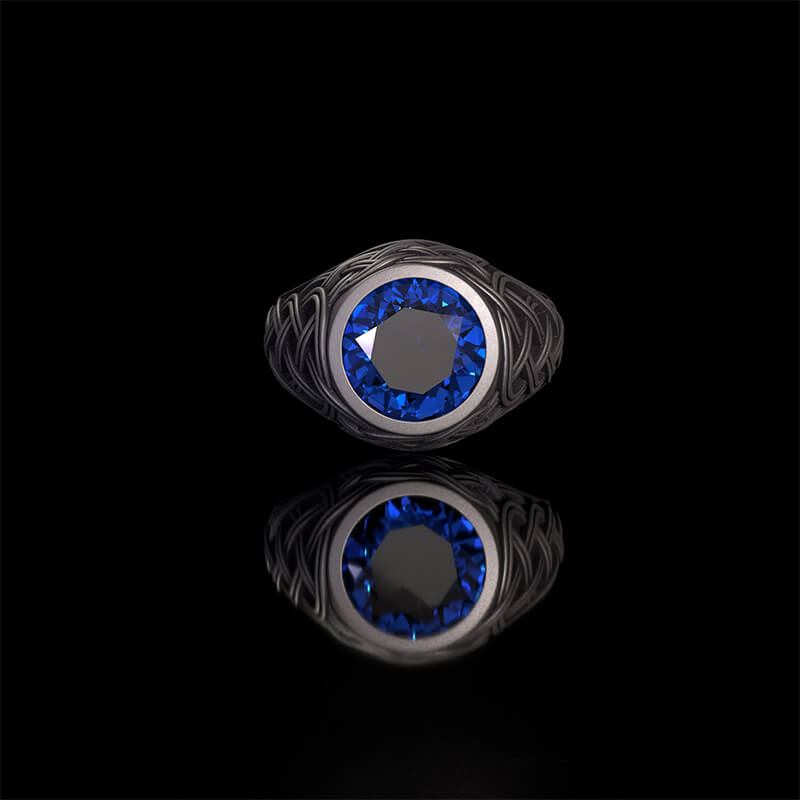 Celtic Knot Gemstone Sterling Silver Ring