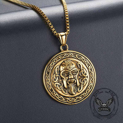 Celtic Knot Pirate Head Stainless Steel Pendant