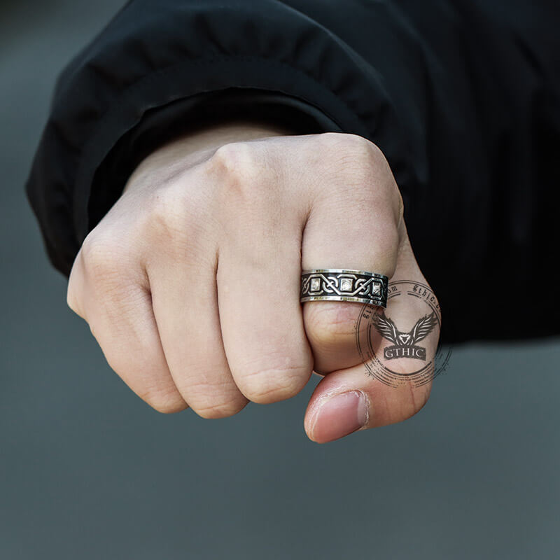 Celtic Knot Stainless Steel Band Ring