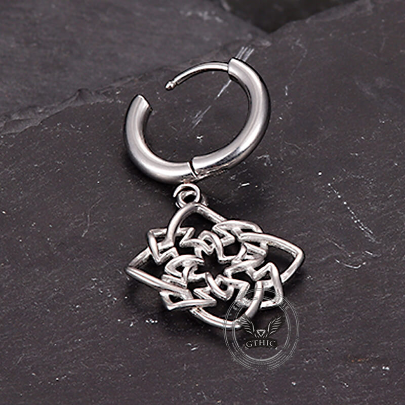 Celtic Knot Stainless Steel Drop Earrings