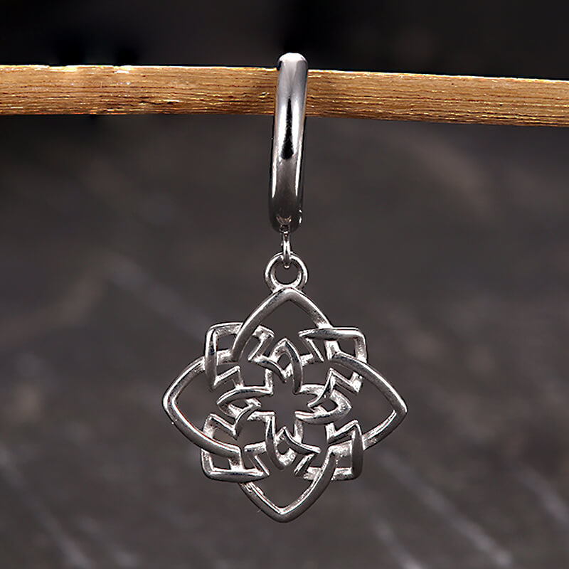 Celtic Knot Stainless Steel Drop Earrings