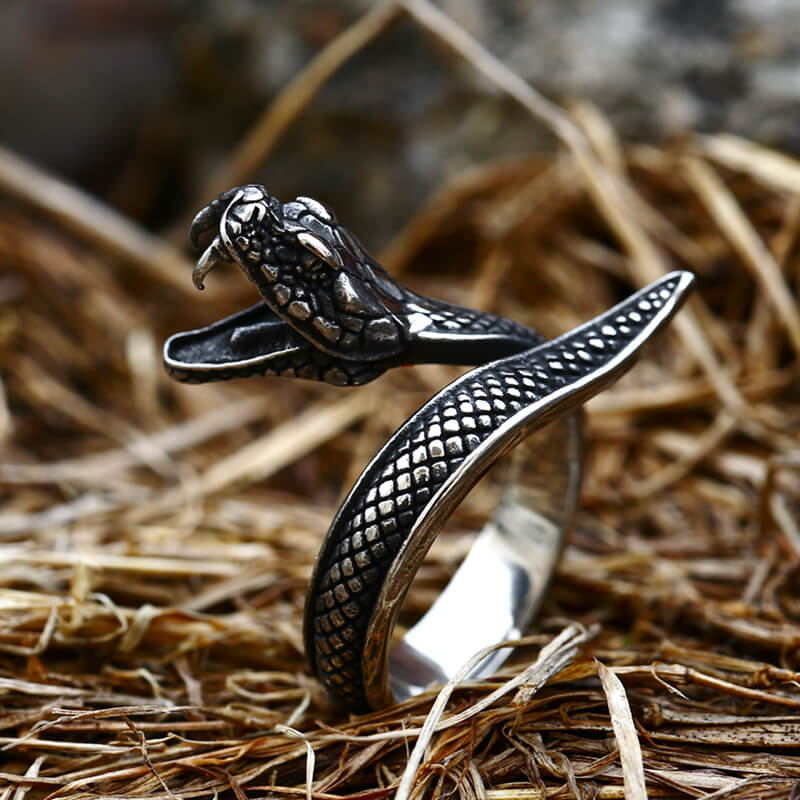 Cobra Stainless Steel Snake Ring