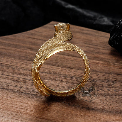 Coiled Chinese Dragon Stainless Steel Ring