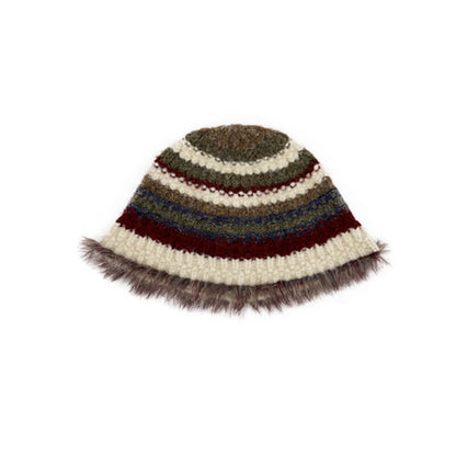 Colorful Striped Knitted Bucket Hat