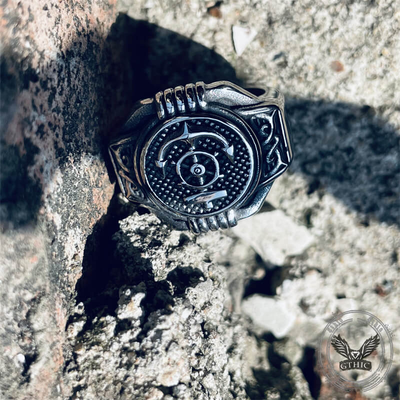 Compass Anchor Stainless Steel Marine Ring