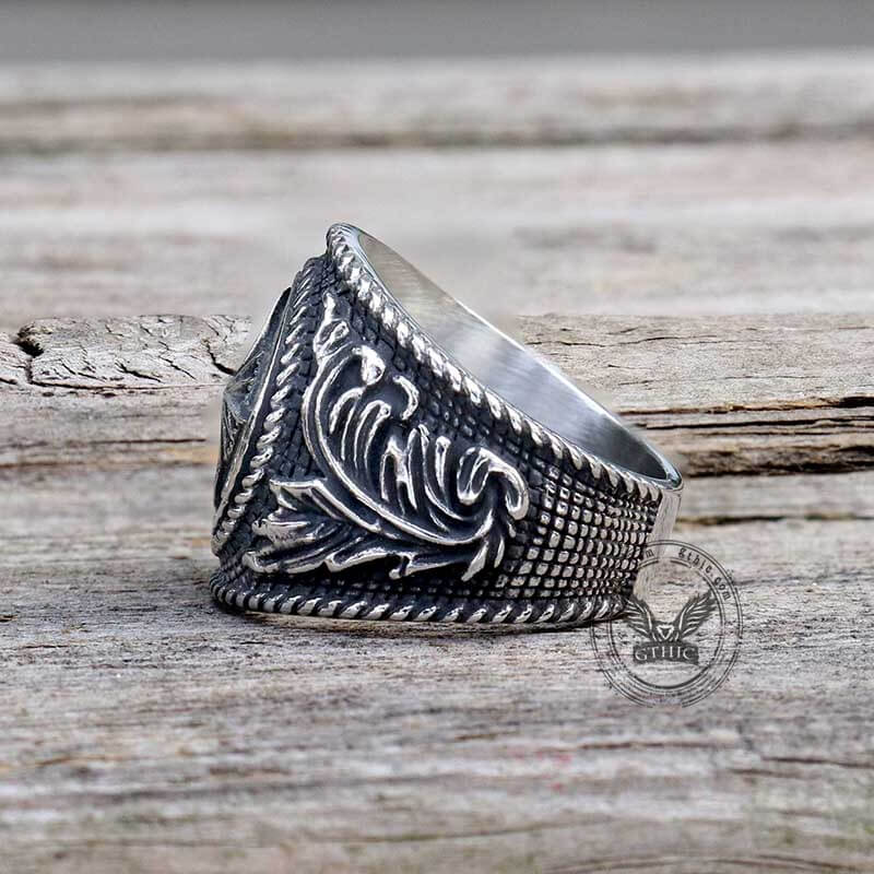 Compass Stainless Steel Marine Ring