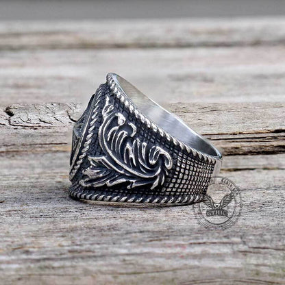Compass Stainless Steel Marine Ring