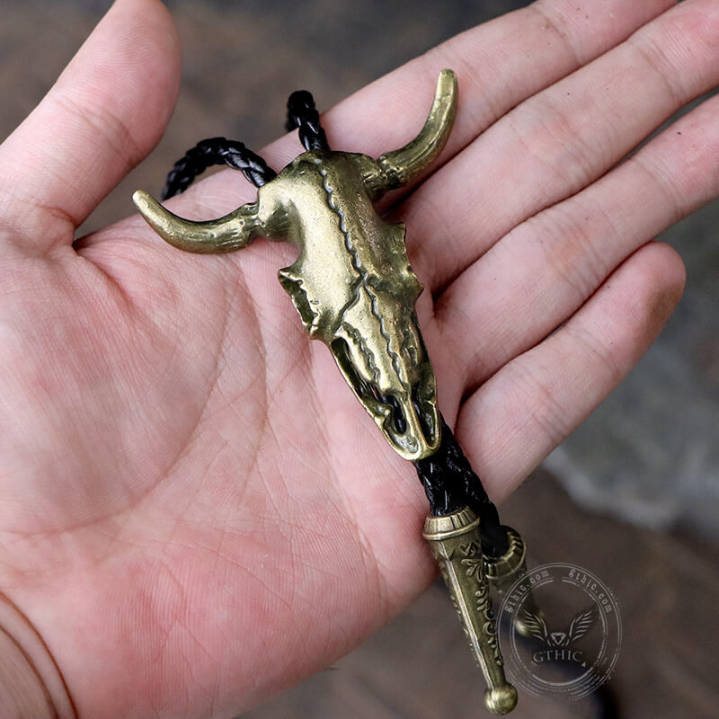 Cow Skull Alloy Bolo Tie