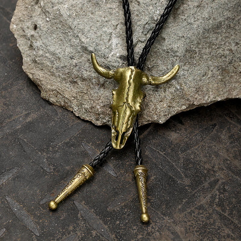 Cow Skull Alloy Bolo Tie
