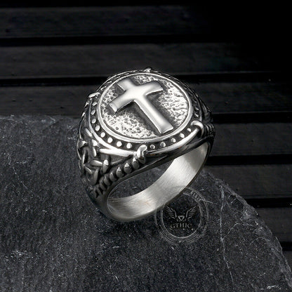 Cross Knot Stainless Steel Ring
