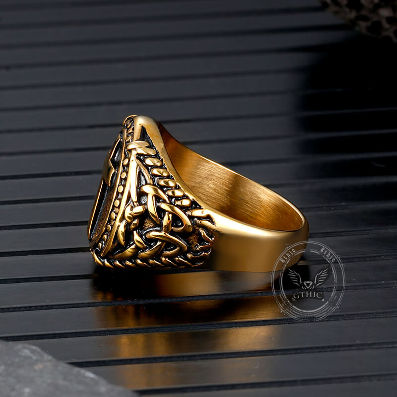 Cross Knot Stainless Steel Ring