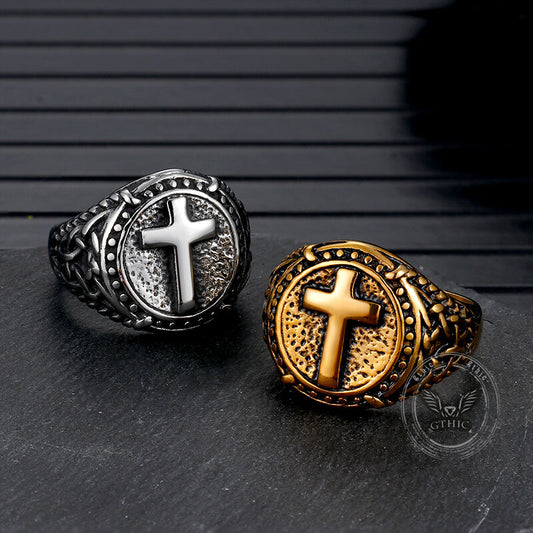 Cross Knot Stainless Steel Ring
