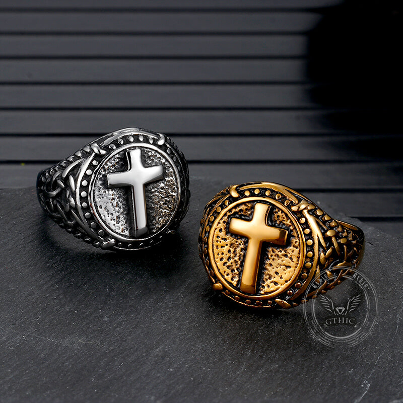 Cross Knot Stainless Steel Ring