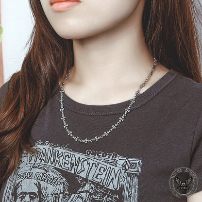Cross Link Sterling Silver Necklace