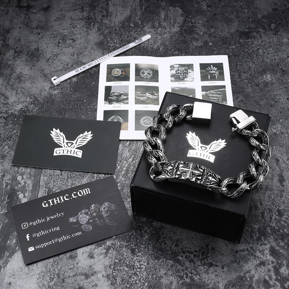 Cross Pattern Stainless Steel Bracelet