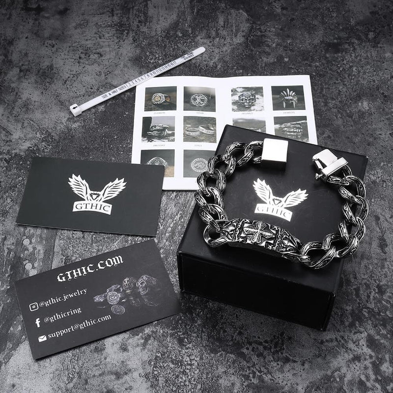 Cross Pattern Stainless Steel Bracelet