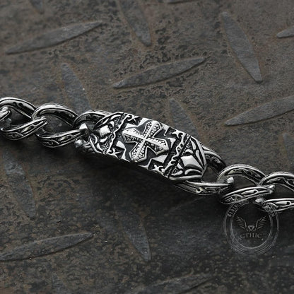 Cross Pattern Stainless Steel Bracelet