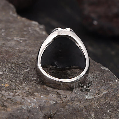 Cross Pattern Stainless Steel Punk Ring