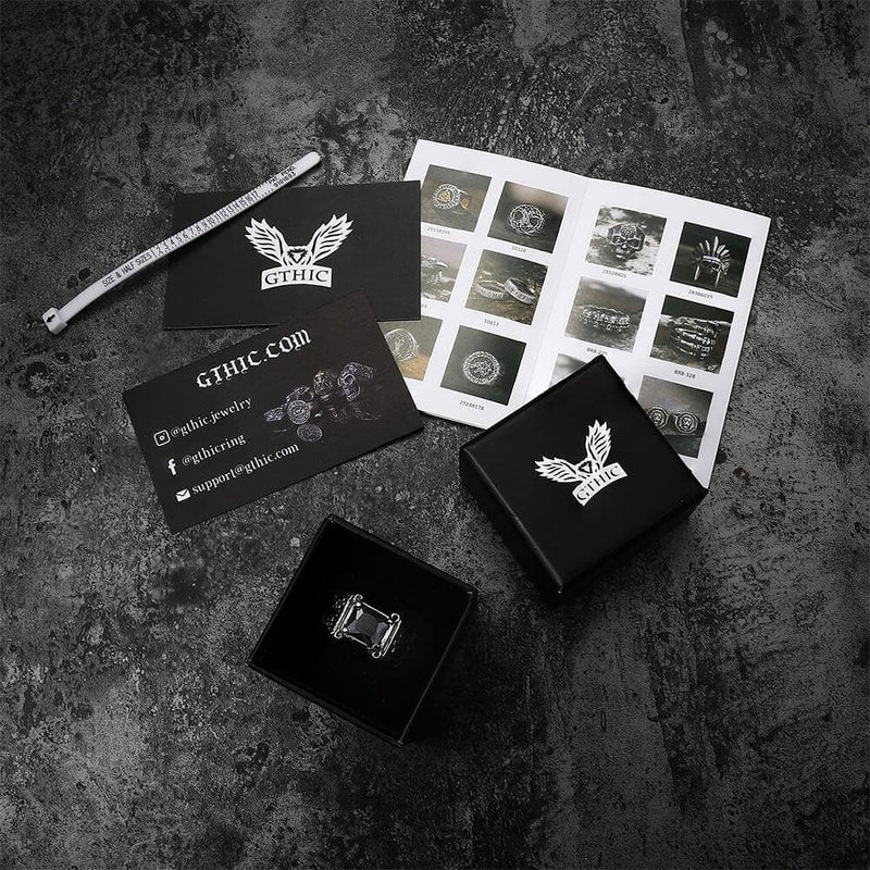 Cross Stainless Steel Gemstone Ring