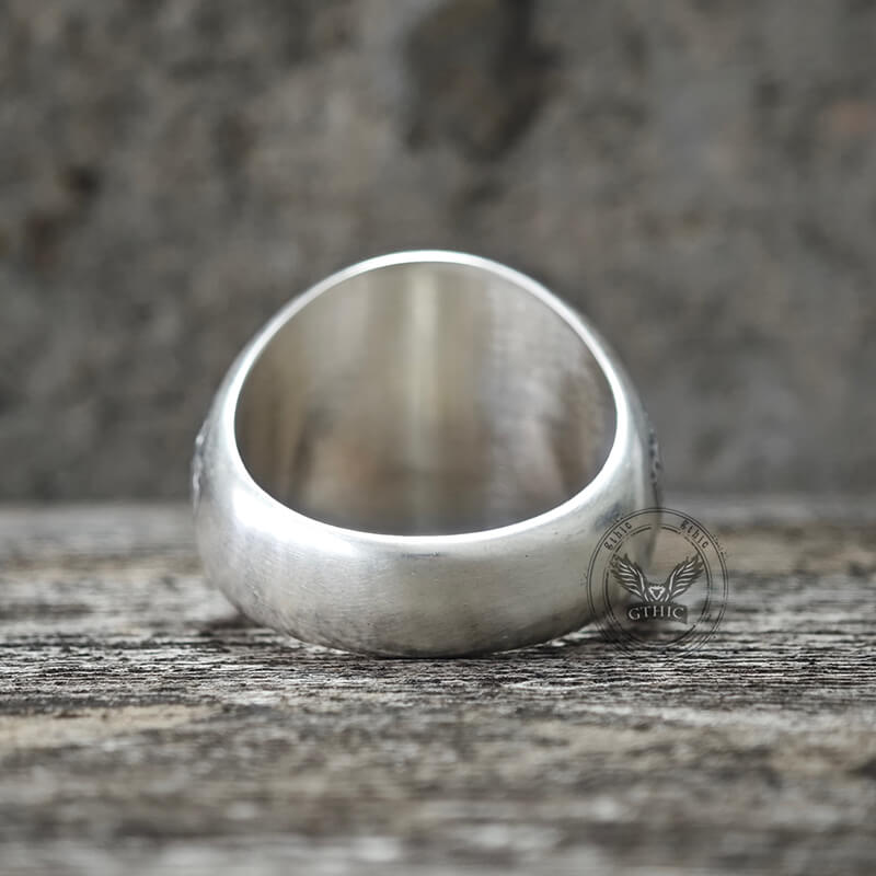 Demon Skull Silver Ring