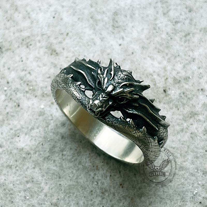 Domineering Dragon Head Sterling Silver Ring