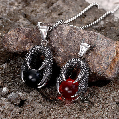 Dragon Claw Agate Stainless Steel Pendant