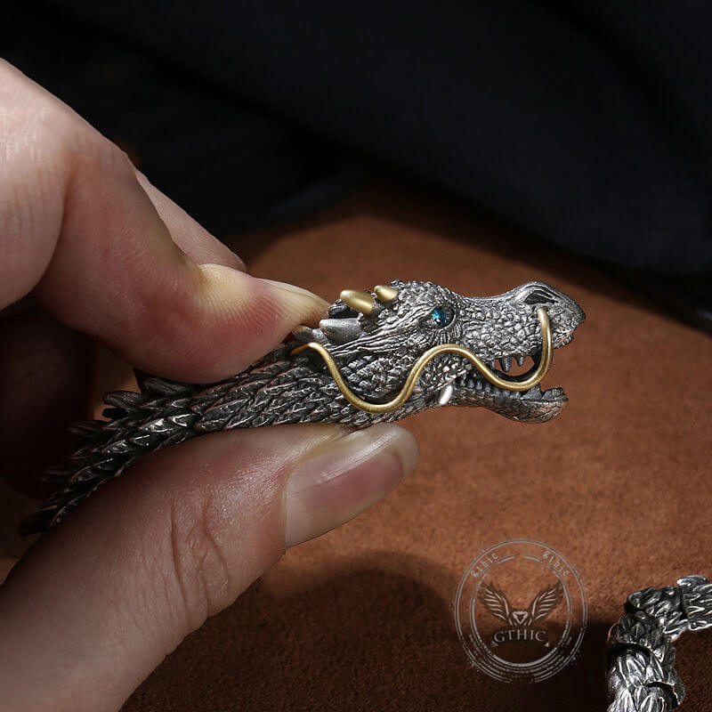 Dragon Ouroboros Copper Alloy Bracelet