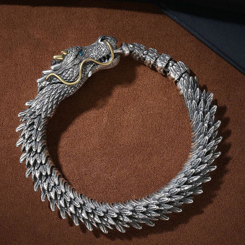 Dragon Ouroboros Copper Alloy Bracelet