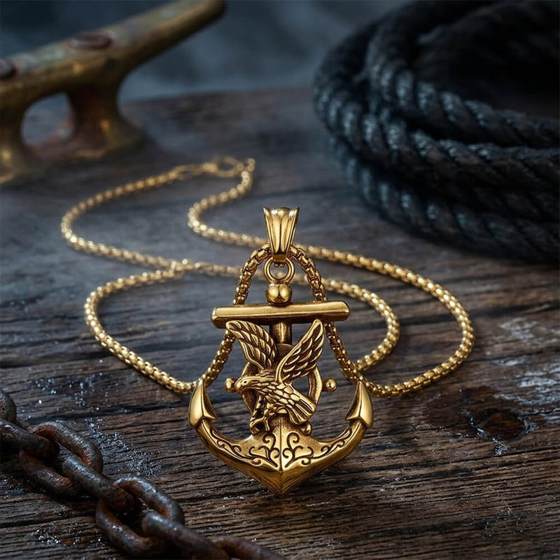 Eagle Anchor Stainless Steel Pendant
