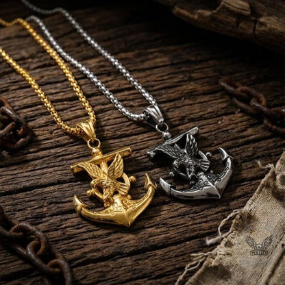 Eagle Anchor Stainless Steel Pendant