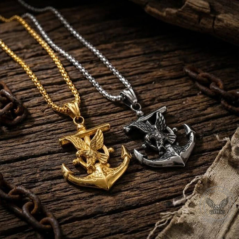 Eagle Anchor Stainless Steel Pendant