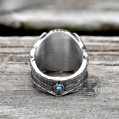 Eagle Turquoise Stainless Steel Ring