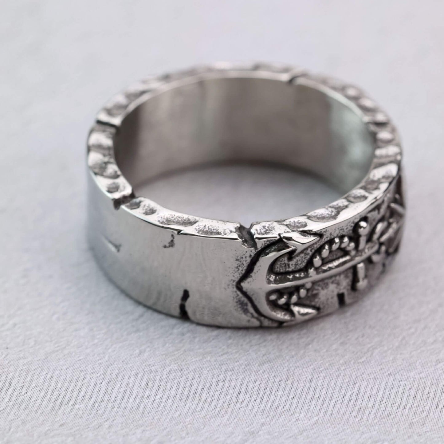 Eight-pointed Star Pirate Anchor Stainless Steel Ring