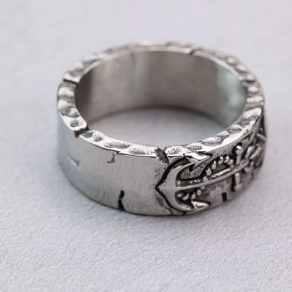 Eight-pointed Star Pirate Anchor Stainless Steel Ring
