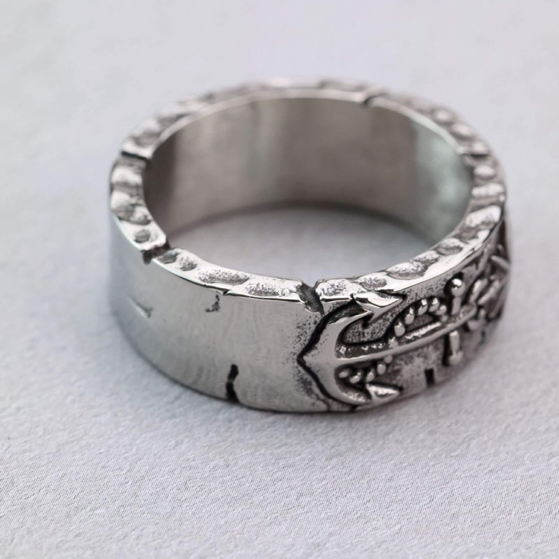 Eight-pointed Star Pirate Anchor Stainless Steel Ring