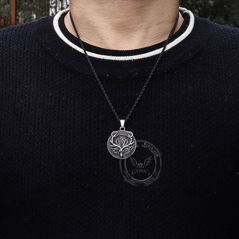 Elk Stainless Steel Pendant
