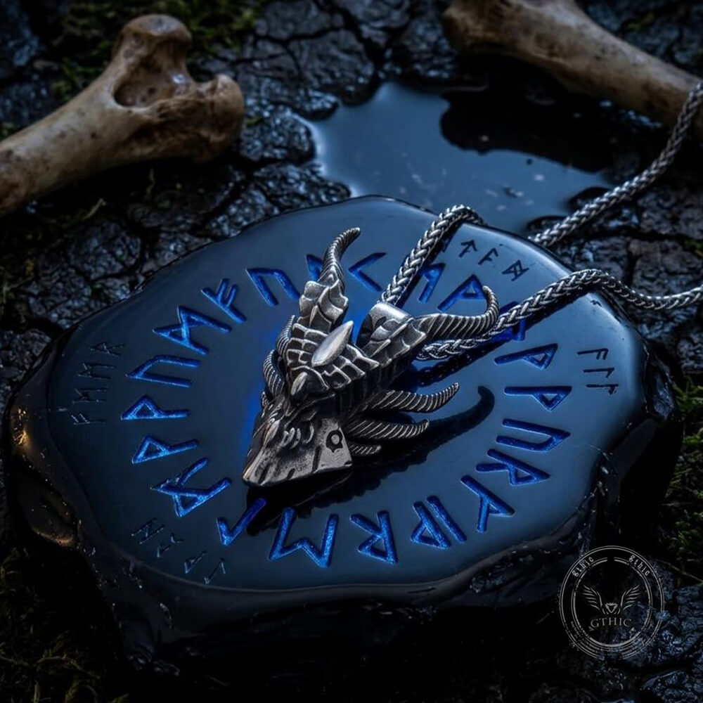 Evil Dragon Head Stainless Steel Pendant