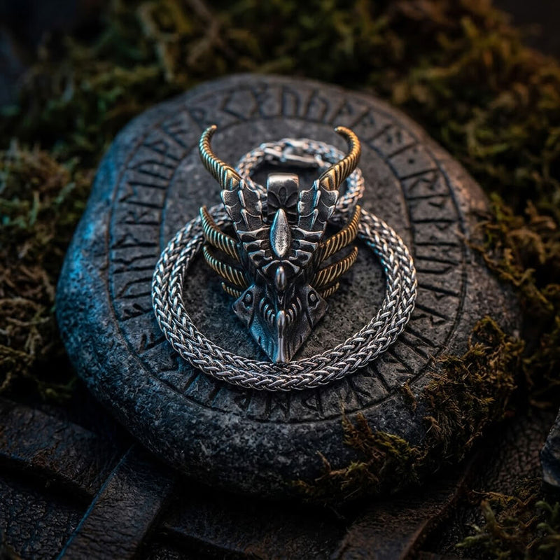 Evil Dragon Head Stainless Steel Pendant