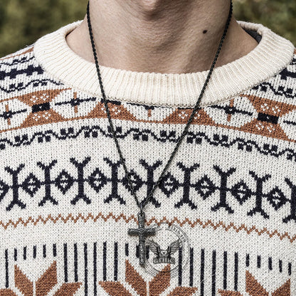 Evil Eye Cross Stainless Steel Pendant
