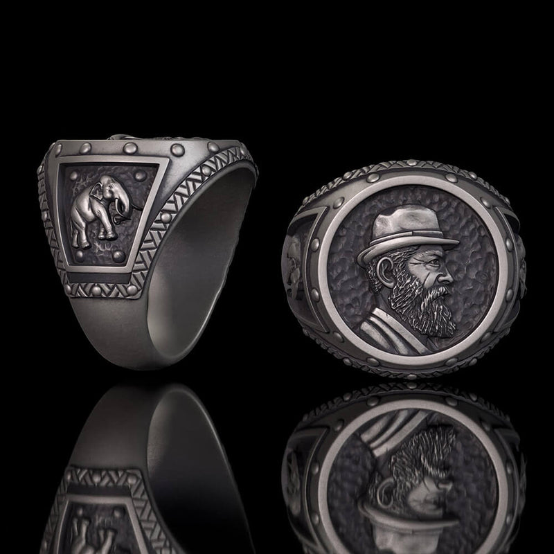 Explorer Elephant Sterling Silver Ring
